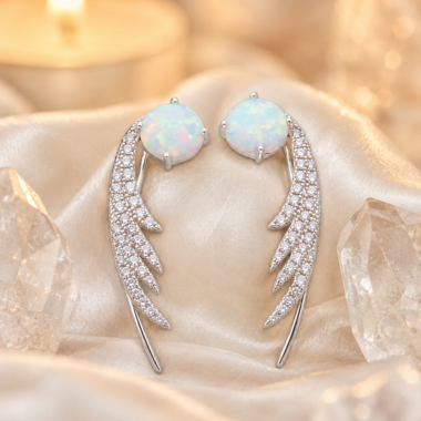 Mystische Opal-Ohrringe – Strahlende Energie des Lichts ✨🌿